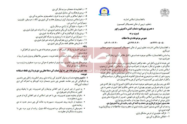 EXCLUSIVE: Taliban Modify Education Curriculum to Propagate Violence and Bigotry