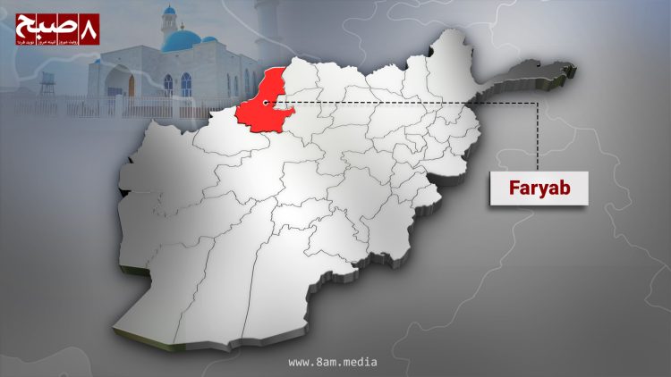 A map of Faryab province highlighted in red inside the mape of Afghanistan. (Photo Credit: 8am.media)