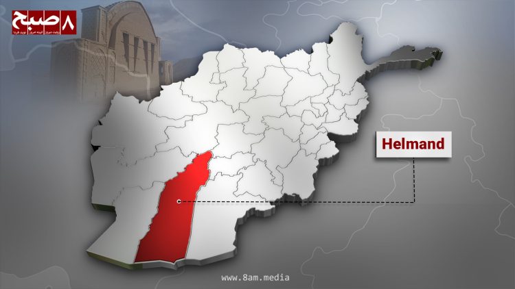 A map of Helmand province highlighted in red inside the map of Afghanistan. (Photo Credit: 8am.media)
