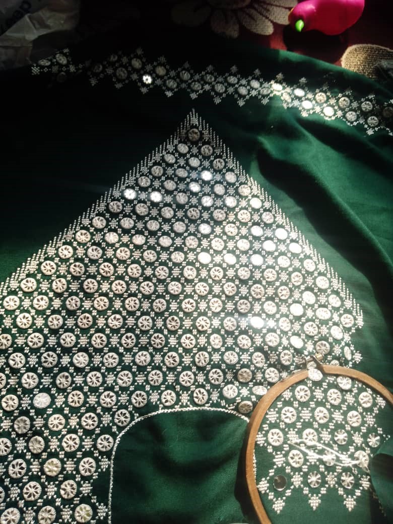 Green Afghan Traditional Cloth