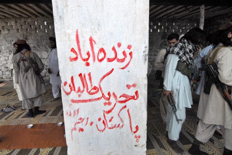 TTP militants gather under the slogan 'Long Live TTP,' highlighting their growing influence in Taliban-controlled areas. (Photo Credit: TARIQ MAHMOOD / AFP)