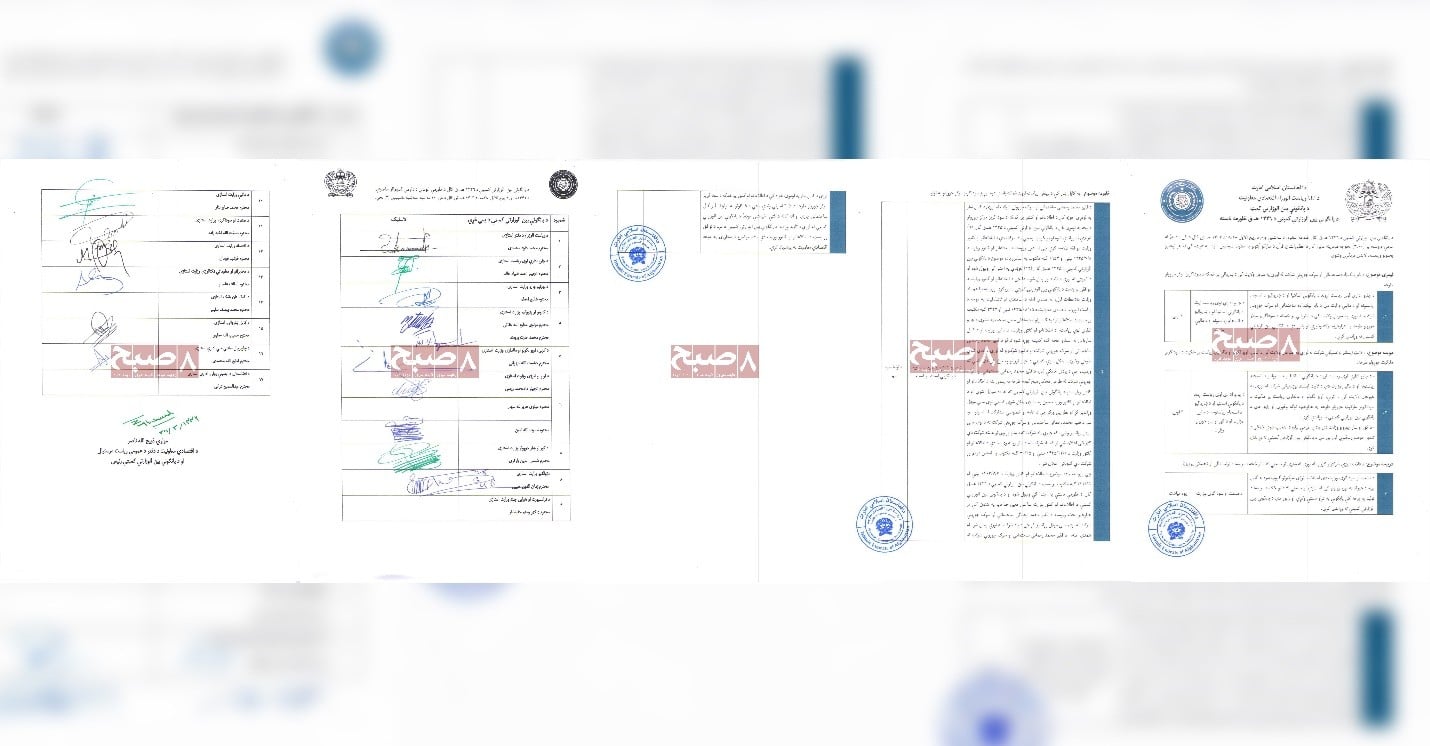 Scanned document revealing the Taliban's demolition of the historic Khairkhana Cinema in Kabul, transferring the property to a construction company for commercial and residential development. (Exclusive)