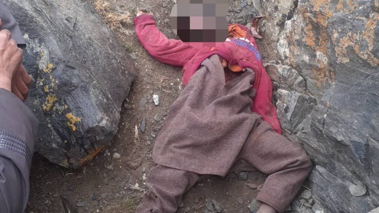 Body of the killed child in Badakhshan Province