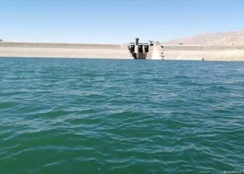 The Kamal Khan Dam on the Helmand River, at the center of the water dispute between Iran and Taliban-controlled Afghanistan. (Photo Credit: Presidential Press Office of Afghanistan)
