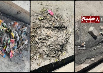 Garbage and sludge left along Kabul’s streets after drain cleaning raise public health concerns. (Photo Credit: 8am.media)
