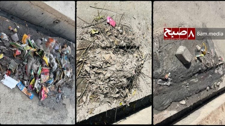 Garbage and sludge left along Kabul’s streets after drain cleaning raise public health concerns. (Photo Credit: 8am.media)