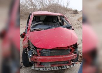 A traffic accident on the Hairatan-Mazar-e-Sharif highway in Balkh Province left one person dead and two injured after a vehicle overturned on December 8, 2024. (Photo Credit: @d_blkh)