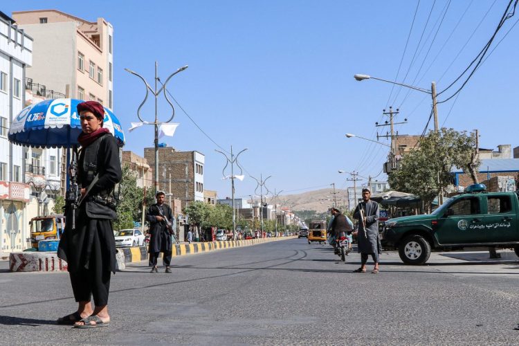 Armed Taliban patrol a street in Kabul amid growing public concern over armed robberies and deteriorating security conditions in the city. (Photo Credit: AFP)