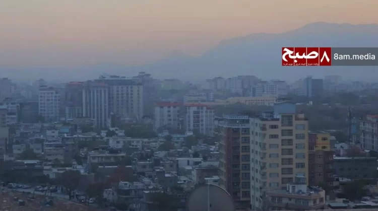 Kabul's sprawling urban landscape shows dense construction and high-rise buildings amid heavy air pollution, reflecting the environmental strain described by residents concerned about unchecked development. (Photo Credit: 8am.media)