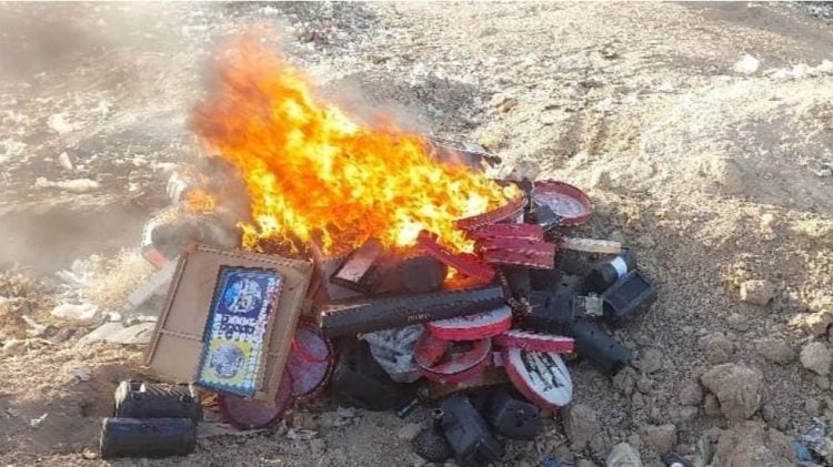 Taliban officials in Maidan Wardak Province burn confiscated musical instruments including traditional Afghan instruments and audio equipment as part of their campaign against music and what they deem un-Islamic activities. (Photo Credit: Social Media)