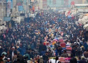 A densely packed street market in Afghanistan reflects the bustling daily life of Afghan civilians, even as millions of women and girls remain systematically excluded from education and public life. Photo Credit: (UNAMA/Fardin Waezi)