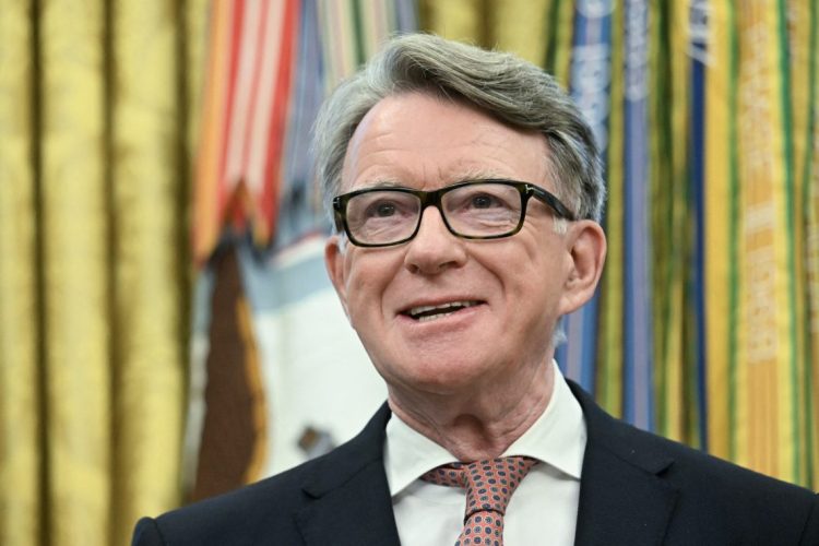 Peter Mandelson speaks at an event following revelations about his connections to Jeffrey Epstein, which led to his resignation from the Labour Party. (Photo Credit: JIM WATSON / AFP)