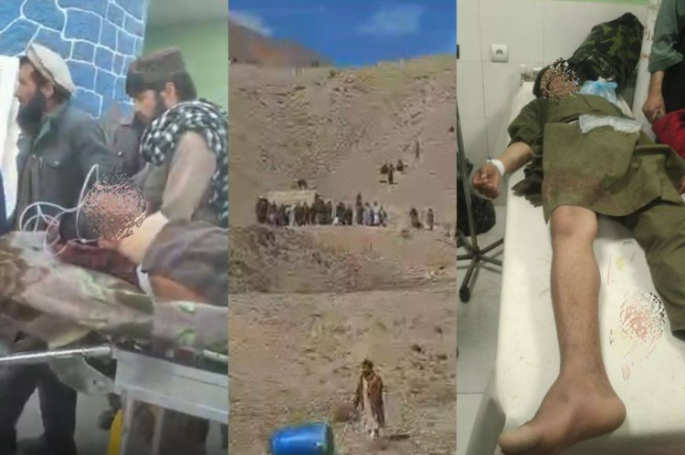 Injured residents in Baghlan province following clashes over an alleged land seizure dispute. Photo Credit: Exclusive