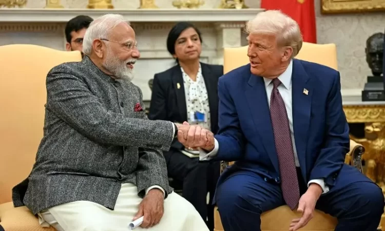 U.S. President Donald Trump and Indian Prime Minister Narendra Modi during an official meeting. Photo Credit: AFP