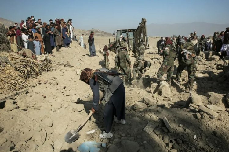 The image shows homes destroyed by Pakistani airstrikes. The Taliban must cooperate to allow impartial investigations. Photo credit: AFP