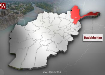 A map of Badakhshan province highlighted in red within the map of Afghanistan. (Photo Credit; 8am.media)
