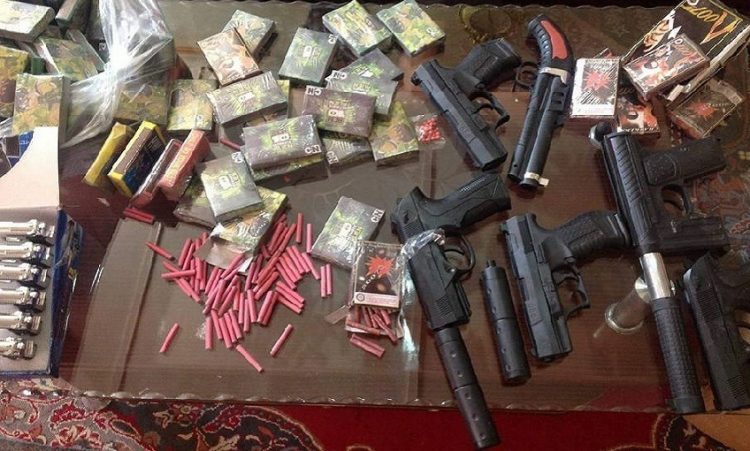 Firecrackers and weapons displayed, highlighting concerns over misuse and public safety. (Photo Credit: Social Media)