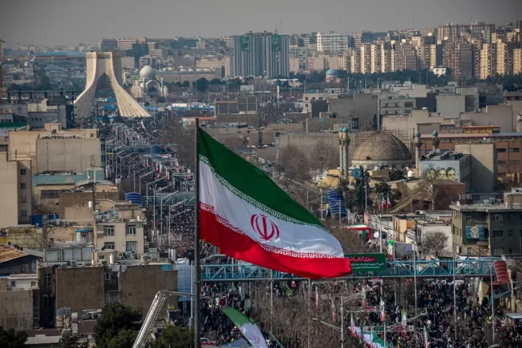 Tehran protest skyline (Photo Credit: Middle East Images via AFP)