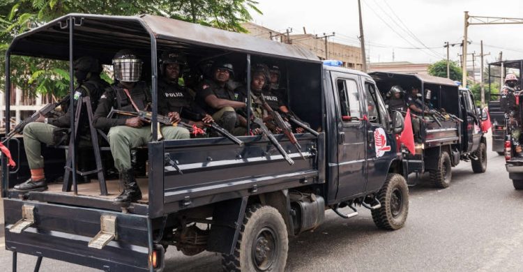 Police convoy (Photo Credit: AFP)