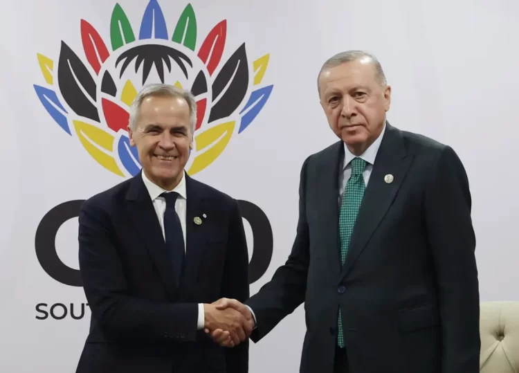 Erdoğan and Carney meeting (Photo Credit: AA)