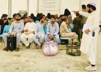Afghan migrants waiting in camp room after release from Pakistani prisons. Photo Credit: @MoRRAfg