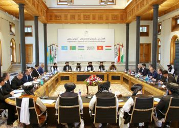 Taliban officials and senior representatives from Central Asian republics attend the Afghanistan-Central Asia Consultative Dialogue in Kabul. (Photo Credit: @ZiaAhmadtkl)