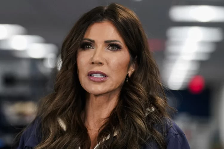 Kristi Noem close-up portrait. (Photo Credit: Getty Images)