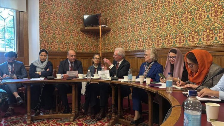 Participants gather at a panel discussion on the Farageer report documenting the impact of Taliban restrictions on women and the rise of extremism in Afghanistan. (Photo Credit: Exclusive)