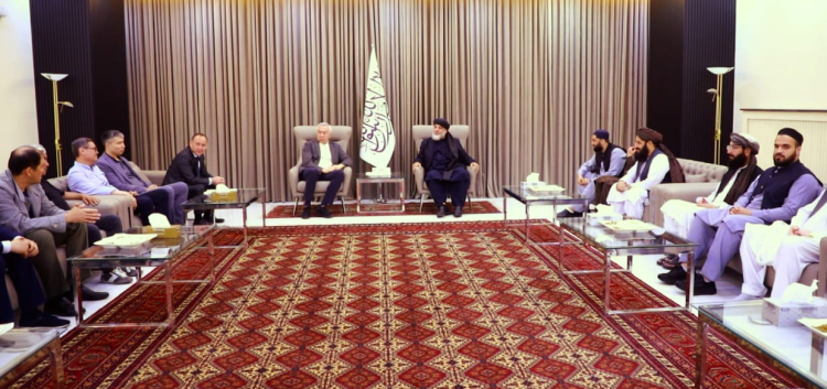 A Kazakh delegation led by Deputy Prime Minister Serik Zhumangarin arrives in Kabul to participate in the Afghan-Kazakh Trade and Economic Forum. (Photo: MoIC)
