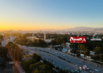 A view of Herat city in the evening as residents face frequent power cuts during extreme summer heat. (Photo credit: 8am.media)