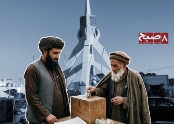 A local resident places money into a donation box for a mosque imam in Herat, as residents say collections continue despite the Taliban paying imams' salaries. (Photo credit: 8am.media)