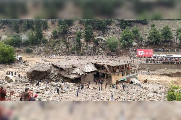 A view of the devastation caused by deadly floods in Nuristan Province, where dozens of people were killed and injured. (Photo credit: @bnadari1)