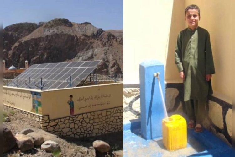 A boy stands near a newly completed water supply network in Parwan province, built with support from the Aga Khan Foundation to improve access to clean drinking water. (Photo credit: @bnadari1)