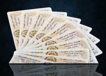 A stack of Afghan electronic identity cards (e-tazkiras) is displayed amid reports of embezzlement and long delays in the distribution process. (Photo credit: didpress)