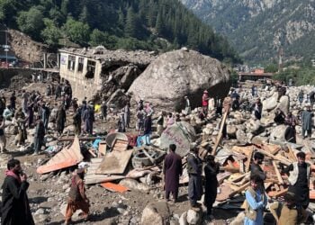 A devastated area in Afghanistan following recent floods that caused widespread destruction and damage. (Photo credit: AFP)
