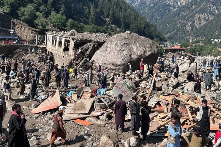 A devastated area in Afghanistan following recent floods that caused widespread destruction and damage. (Photo credit: AFP)