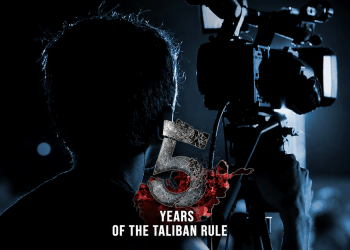 A cameraman films in silhouette as Afghanistan marks five years under Taliban rule and mounting media censorship. (Photo credit: Pexels)