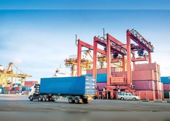 A port facility where goods are transported as Afghanistan and Iran expand trade relations and strengthen commercial ties. (Photo credit: Mehr)