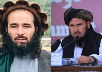 Juma Khan Fateh, left, and Fasihuddin Fitrat, right, amid continued clashes in Badakhshan. (Photo credit: Social media)