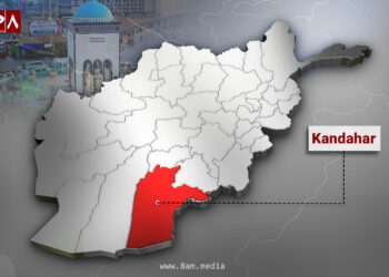 Kandahar province highlighted red in an Afghanistan map