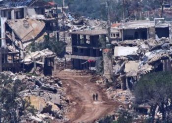 Devastation and destruction are seen in southern Lebanon following Israeli military operations amid ongoing tensions in the region. (Photo credit: NRP)