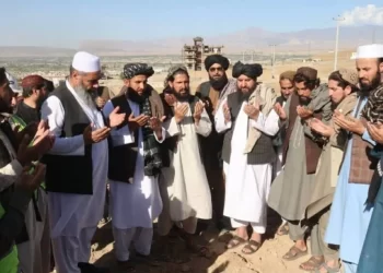 People gather for prayers at a center in Logar province. (Photo credit: @bnadari1)