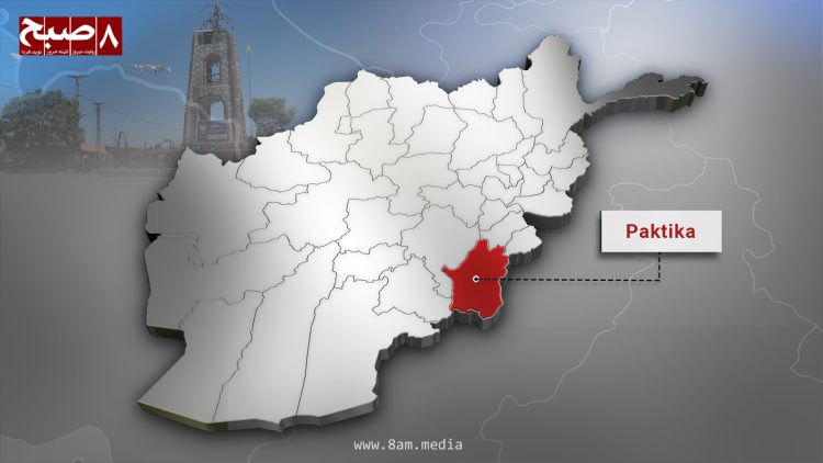 Map of Paktika province highlighted in red inside the map of Afghanistan. (Photo credit: 8am.media)