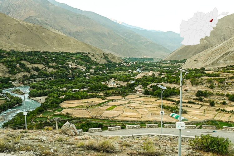 A view of Panjshir valley's villages and farmland along the river, the province where sources report a rise in Taliban killings.