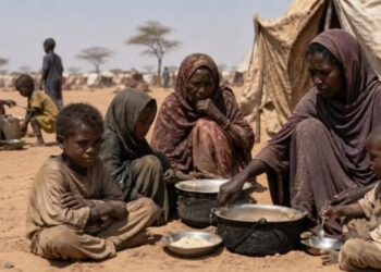 Families gather around a modest meal in a displacement camp in South Sudan, amid a severe hunger crisis that continues to threaten the lives and livelihoods of millions (Photo: InfoMigrants)