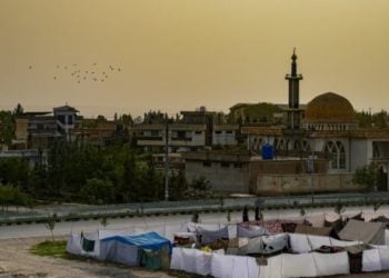 Temporary shelters for returning Afghan families are seen in a neighborhood in Afghanistan (Photo: @UNHabitatAf)