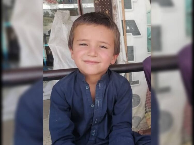A photo of a child who was killed in Khost Province. (Photo: Exclusive)