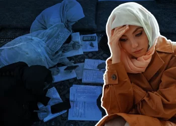 An Afghan girl reflects with worry as others study by lamplight, reflecting the anxiety many face after falling victim to fraudulent online education schemes. (Photo credit: AFP + Pexels)