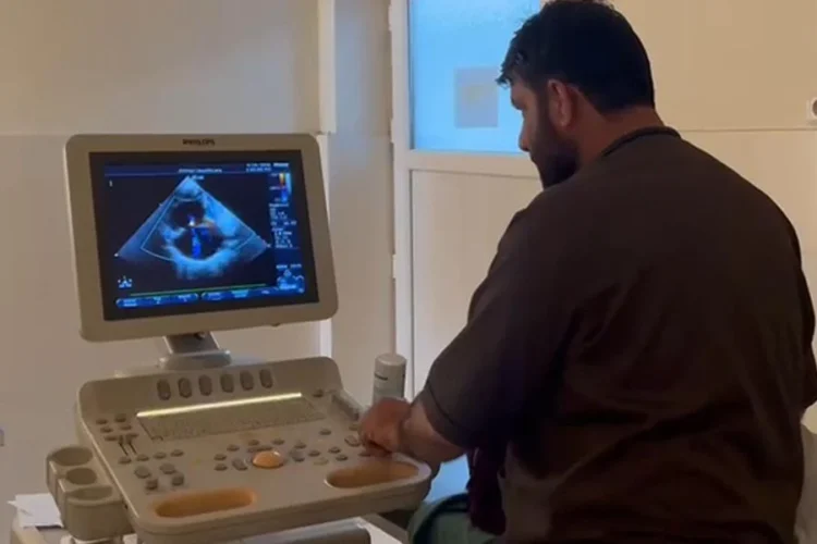 A doctor conducts a heart ultrasound examination as patients in Afghanistan struggle with high treatment costs and a shortage of specialist care. (Photo Credit: Exclusive)