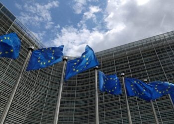 The headquarters of the European Union in Brussels, where Afghanistan diplomats held meetings on policy toward the Taliban. (Photo credit: REUTERS)